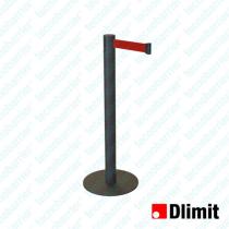 DLIMIT BL - CINTA DE 8 METROS RETRACTIL MURAL AMARILLO-NEGRO CON SOPORTE