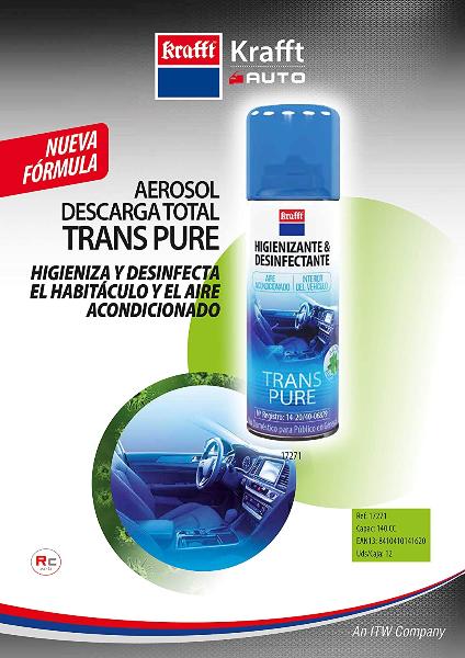 SPRAY LIMPIADOR HIGIENIZANTE DESINFECTANTE DE AIRE ACONDICIONADO PARA COCHE