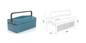 HECO 1027 - CAJA METALICA 485 (largo)x245 (ancho) x230 (alto)mm