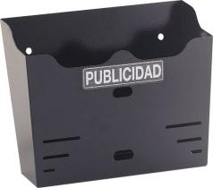 BTV Buzones, cajas fuertes, cajas de seguridad 181 - CESTA PUBLICIDAD NEGRO 240(AN)X320(AL)X100(F)MM VERTICAL