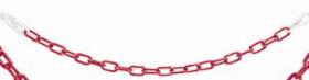 JAR 4500199 - 1 METRO DE CADENA PLASTICO Ø6MM  BLANCA-ROJA