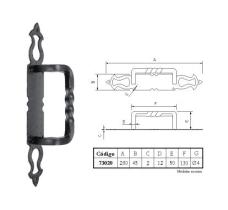 ZORRO 73020 - TIRADOR SALOMONICO DOBLE PLACA 280X45 MM.