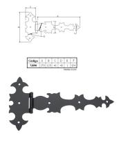 ZORRO 73890 - BISAGRA PLANA ARCON 170X115 MM.