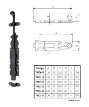 ZORRO 73920B - PASADOR POMO 150 MM. PLACA LISA