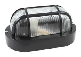 ELECTRO DH 60245N - APLIQUE OVAL PLASTICO NEGRO 60W.