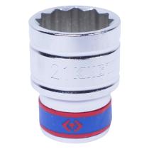 KING TONY 433021M - VASO 1/2"BI-HEXAGONAL 21MM