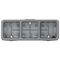 LEGRAND 069680 - Caja con conos Plexo modular gris - 3 elementos horizontales