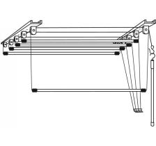 CUNCIAL 301039 - TENDEDERO TECHO ALUMINIO EXTENS.1-1,60 ANCHO X 0,50 MT FONDO