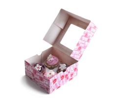 IBILI 737504 - CAJA PARA 4 CUPCAKES