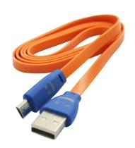 ELECTRO DH 38437 - CONEX.USB MACHO A MICRO USB.PLANO.1M.LUZ
