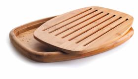 Lacor menaje y hogar 60491 - TABLA CORTE PAN OVAL BAMBU 40X27X3 CM