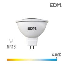 EDM 35246 - LAMPARA DICROICA MR16 12V SMD 5W 12 LEDS 6.4000K FRIA EDM