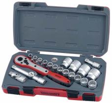 ASLAK 167240100 - JUEGO DE LLAVES DE VASO BIHEXAGONAL 1/2" T1221 21 PZAS
