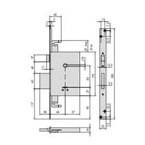 CISA 57255600 - CERRADURA EMBUTIR SEGURIDAD ENTR. 60 MM NIQUELADA 4 VUELTAS