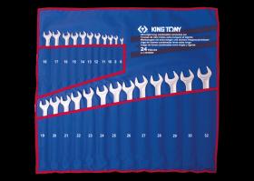 KING TONY 1275MRN - ESTUCHE TELA LLAVES COMBINADAS A 75 EN METRICO-15 PIEZAS