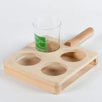 COEMASTUR 75510 - RAQUETA DE MADERA PARA 4 VASOS DE SIDRA