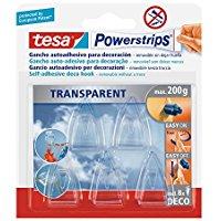 TESA 589000001402 - PS TRANSPARENT DECO HOOKS