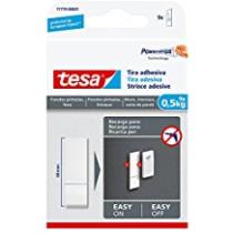 TESA 777700000100 - SMS TIRA POWERSTRIPS HASTA 0,5KG PARED PINTADA, RECAMBIO
