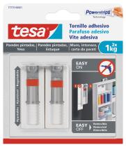 TESA 777750000100 - SMS TORNILLO ADHESIVO AJUSTABLE HASTA 1KG PARED PINTADA