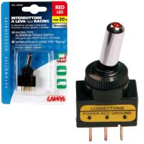 LAMPA LAM45554 - INTERRUPTOR DE PALANCA CON LED 3 TERMINALES 12/24V 20 AMP