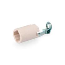 Varios 1352 - PORTALAMPARAS BLANCO TIPO VELA E14 8CM