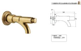 ARDOSIA 255 - GRIFO LATON C/PULSADOR 1/2