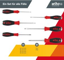 WIHA 21250 - JUEGO 6 DESTORNILLADORES SOFTFINISH® DE GOLPE