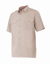 VELILLA CONFECCION 5326 - CAMISA MANGA CORTA CON DOS BOLSILLOS BEIGE