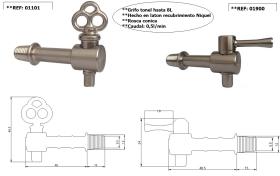 ARDOSIA 1900 - GRIFO LATON TONEL ROSCA CONICA Nº1