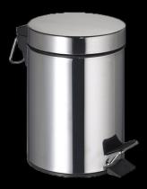 PULL IMPORT 3302 - PAPELERA C/PEDAL INOX  BRILLO "BIN" - 5 LITROS