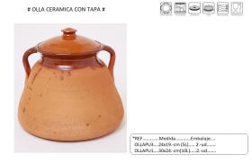 ARDOSIA OLLAPU1 - OLLA CERAMICA CON TAPA 35CM 9L