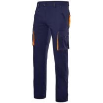 VELILLA CONFECCION 103008S0119 - PANTALON STRETCH BICOLOR MARINO/NARANJA