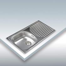 CATA ELECTRODOMESTICOS 02606400 - FREGADERO 1 SENO CUADRADO + ESCURRIDOR PARA MUEBLE DE 45CM