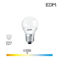 EDM 98343 - BOMBILLA LED ESFERICA 7W E27 600LM 4000K