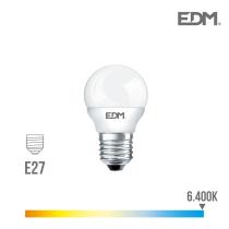 EDM 98946 - BOMBILLA LED ESFERICA E27 7W 600LM 6400K