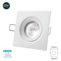 EDM 31655 - DOWNLIGHT LED EMPOTRAR 5W 380LM 6400K CUADRADO MARCO BLANCO