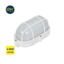 EDM 34723 - APLIQUE OVAL REJILLA EXTERIOR LED 9W 810LM IP65 4000K