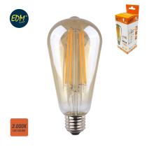 EDM 98624 - BOMBILLA OVOIDE FILAMENTO LED  VINTAGE 6W E27 500LM 2000K