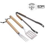 EDM 73854 - SET 3 HERRAMIENTAS BARBACOA ACERO INOX.