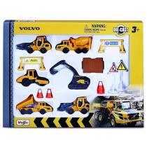 KRAMP AGRI MA12376 - CONJUNTO PACK VOLVO CONSTRUCCION METAL DIE CAST MAISTO 12376