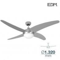 EDM 33807 - VENTILADOR DE TECHO PLATEADO CASPIO 60W ASPAS 132CM