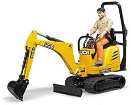 BRUDER JUGUETES U62002 - CARGADORA MINI JCB 8010 CTS CON TRABAJADOR BRUDER