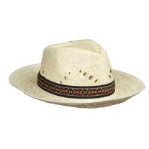 SOMBREROS 302675054 - SOMBRERO DE PAJA NATURAL AMERICANO C/ CINTA Y RIBETE TALLA54