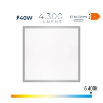 EDM 31623 - PANEL LED 40W 4300LM RA80 6400K LUZ FRIA 60X60X1CM EDM