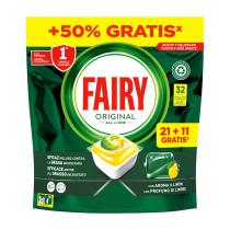 EDM 95092 - CAPSULAS FAIRY LAVAVAJILLAS ORIGINAL LIMON 21+11