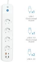 Grupo Imprex 401363G - GZ BASE SMRTWIFI 4 TOMAS + 3 USB-A 1 C