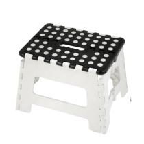 EXCLUSIVAS CAMACHO 81611 - Taburete Plegable Pp Blanco/negro 32x25x22cm Asiento:29x22cm