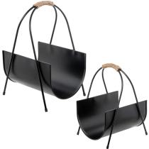 EXCLUSIVAS CAMACHO 72328 -  REVISTERO METAL NEGRO 31X24X4