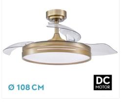 FABRILAMP ILUMINACION 186091414 - VENTIL.DC 72W MICENAS CUERO 3ASP.TRANSP.108D 6VEL 7200LM 3CO