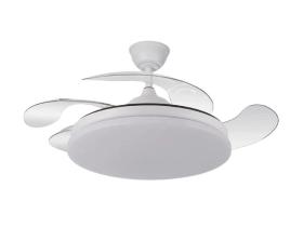 FABRILAMP ILUMINACION 236391301 - VENTILADOR DC TRIDENTE 59W BLANCO 4 ASPAS DESP.107D 6980LM